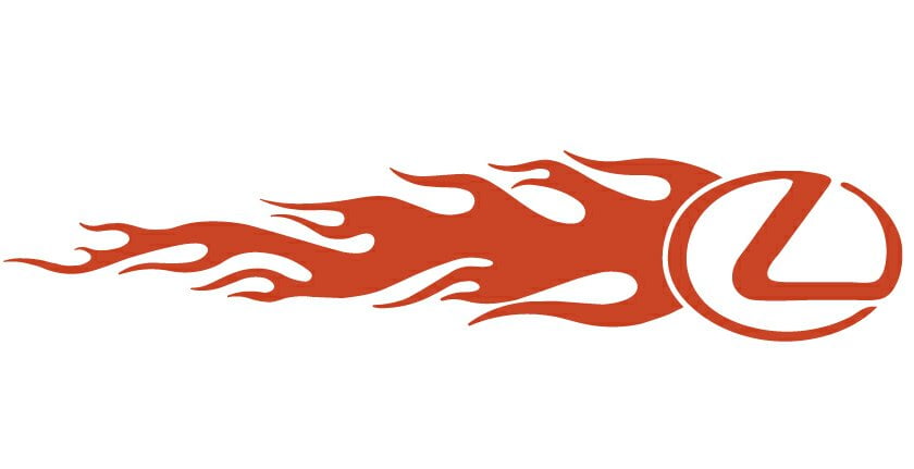 Lexus Auto Flame Side Graphics (Pair)