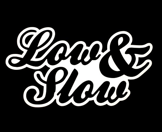 low and slow B&W funny color auto sticker