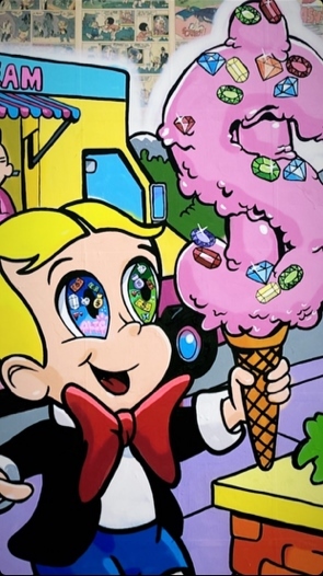 Richie Rich Money Cone GAMER STICKER