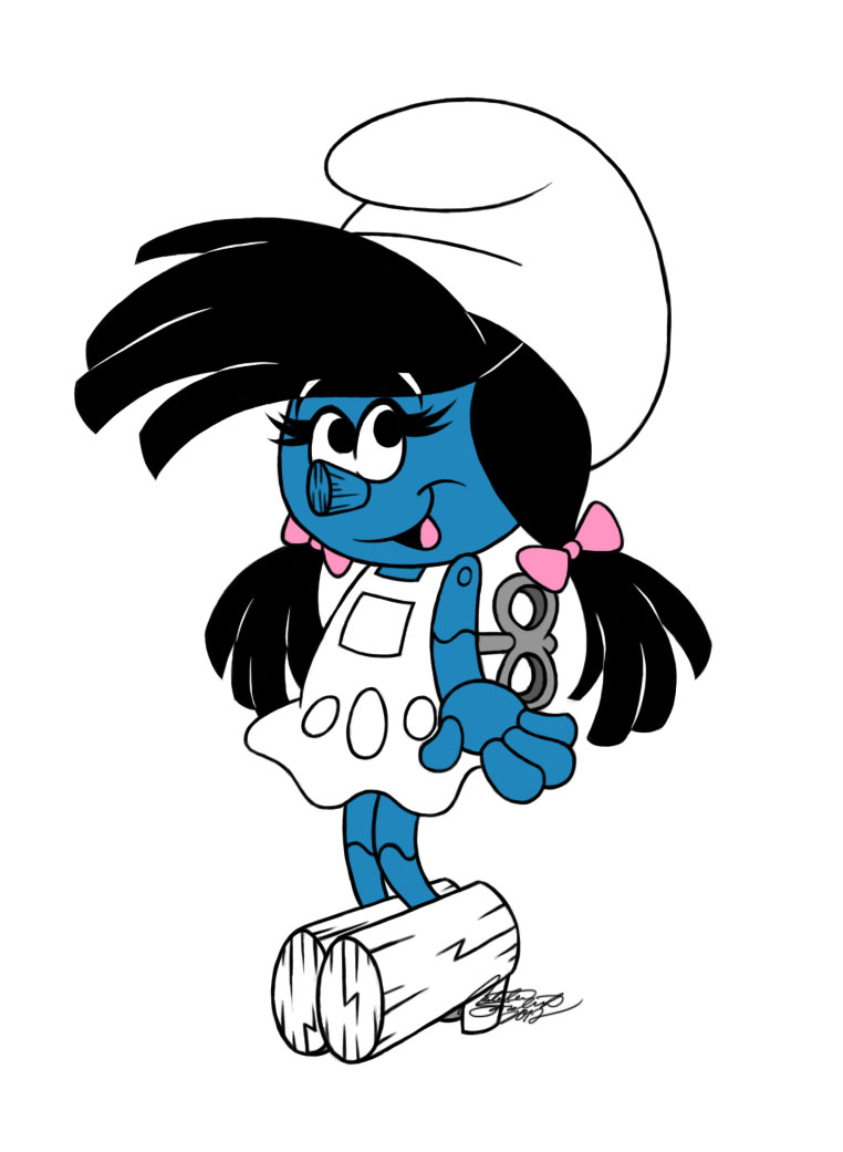 SMURF GIRL STICKER 3