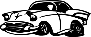 57 Chevy Die Cut Hot Rod Decal