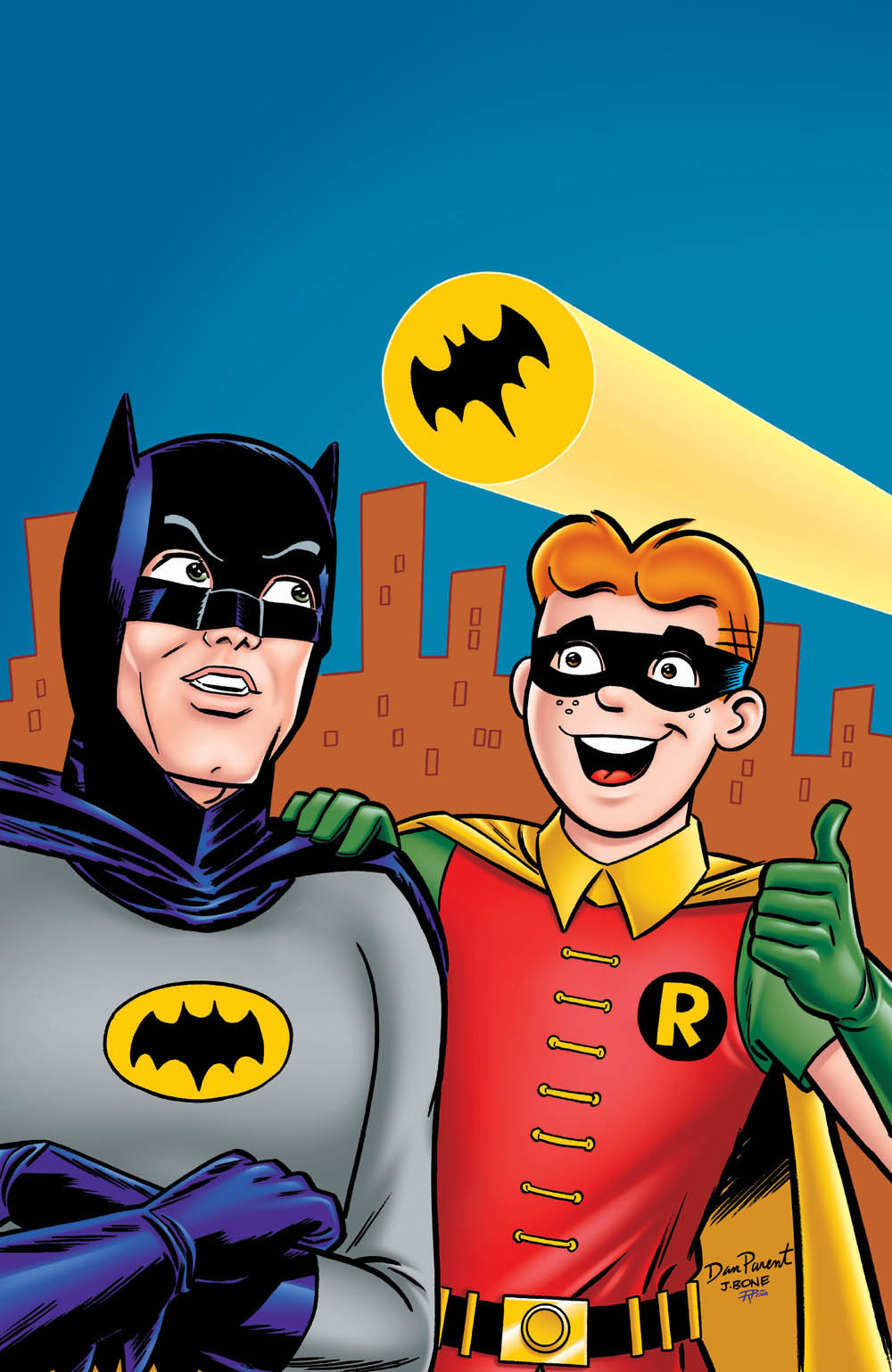 archie and batman sticker