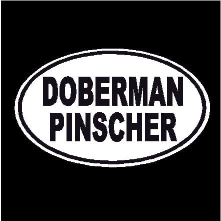 Doberman Pinscher Oval Decal
