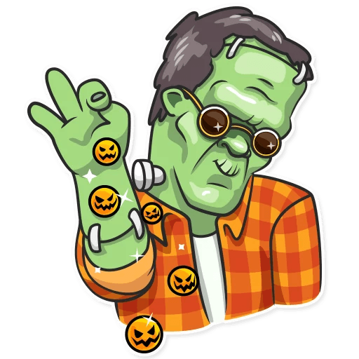franky the monster_cartoon sticker 11