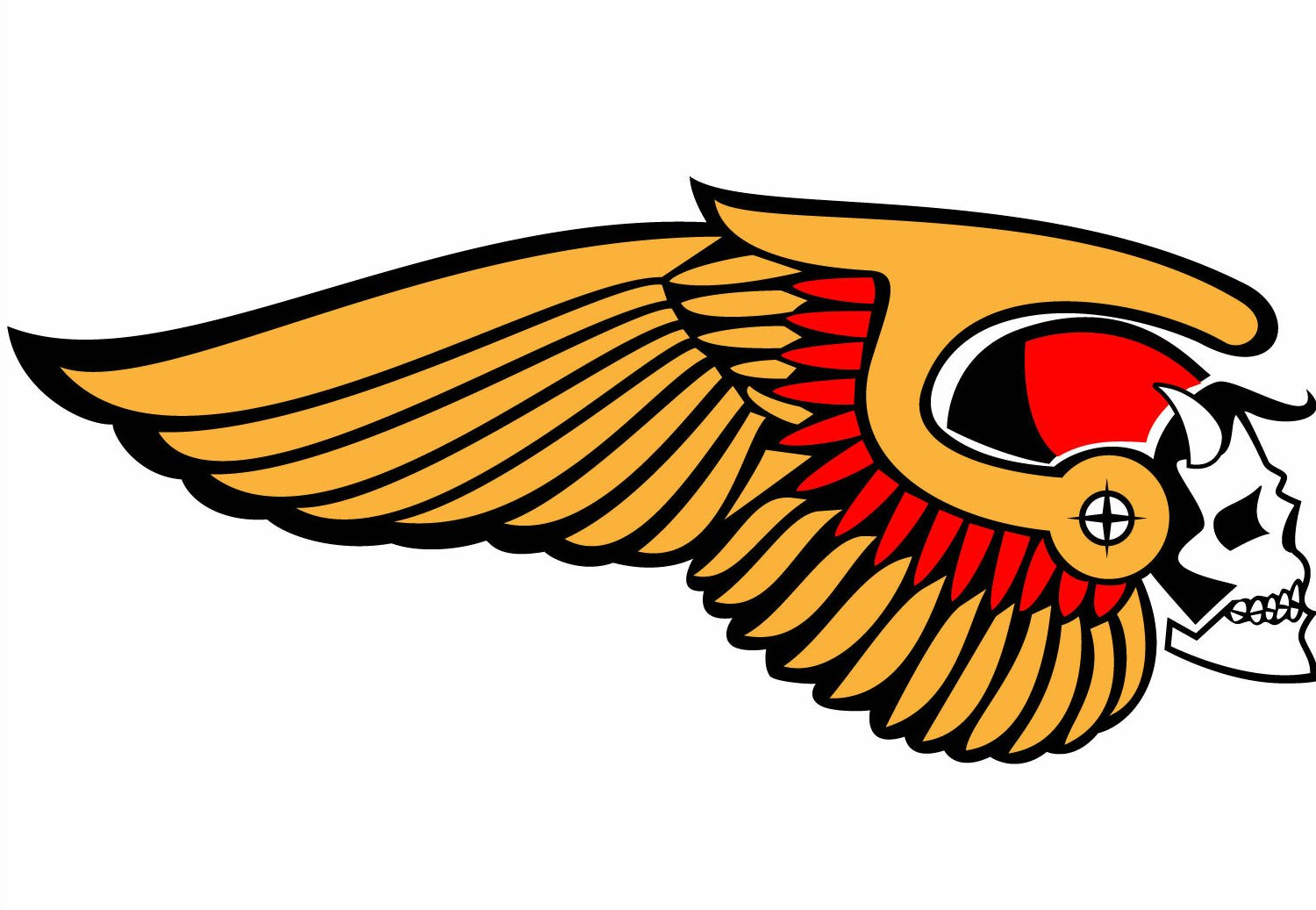 Hells angels RIGHT funny color auto sticker