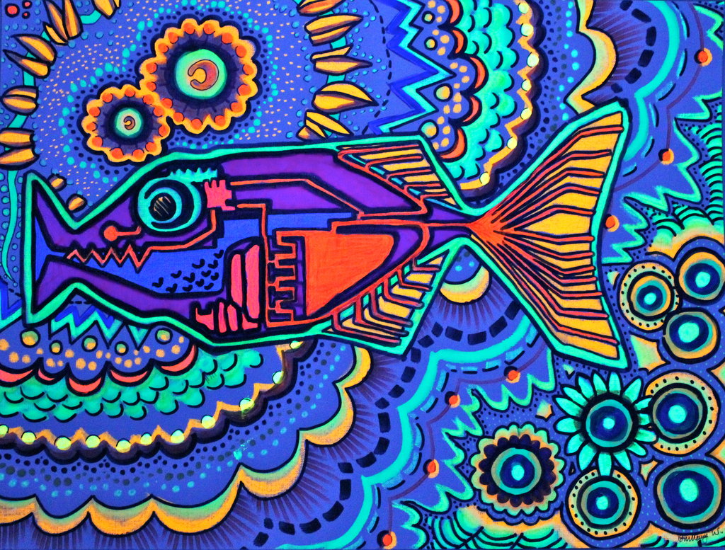 psychedelic animals car window or wall decal 5