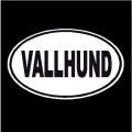 Vallhund Oval Dog Decal