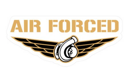 Air Forced Turbo funny color auto sticker