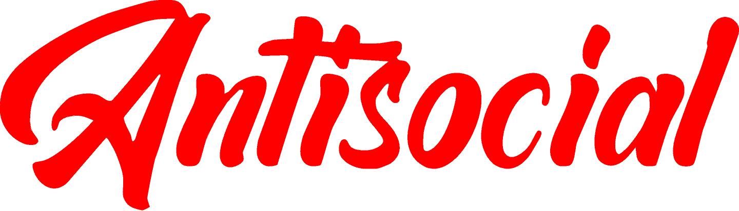 Antisocial Die Cut Automotive Decal