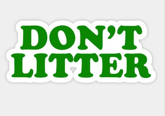 dont litter Sticker
