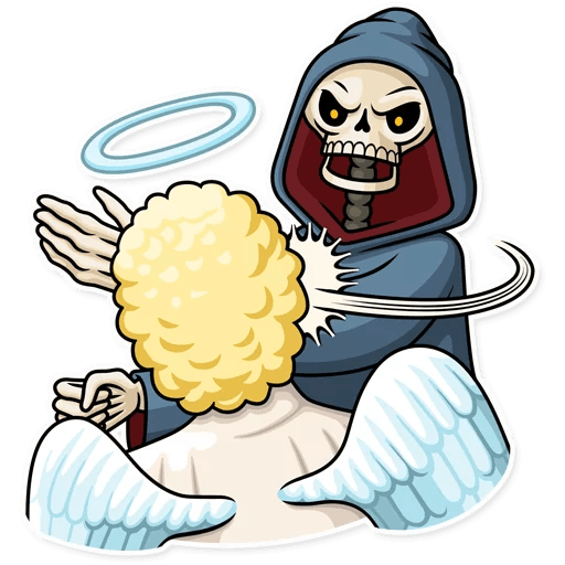 friendly death_grim reaper sticker 39