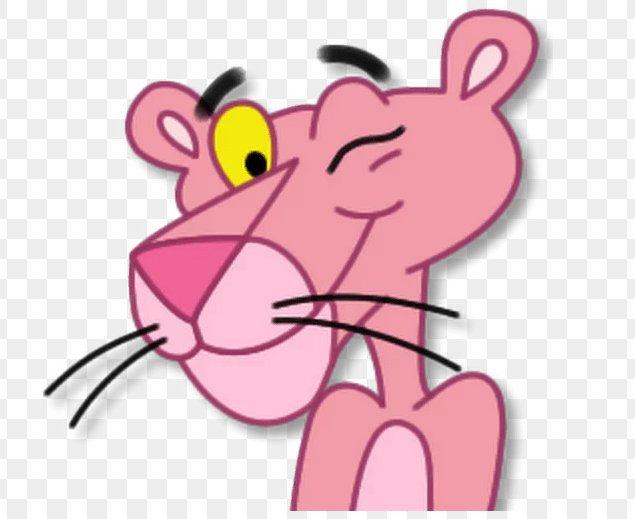 PINK PANTHER WINK STICKER
