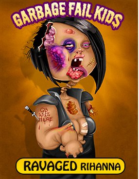 Ravaged RIHANNA Gross Sticker Funny Name Decal