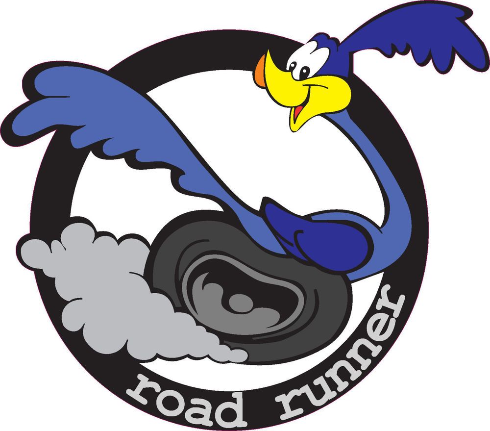 road runner round sticker