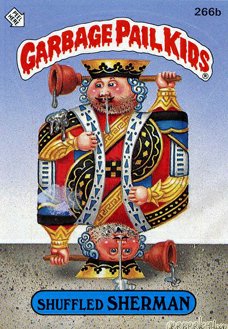 Shuffled SHERMAN Funny Decal Name Sticker