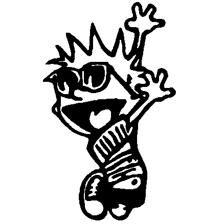 Calvin Happy Decal