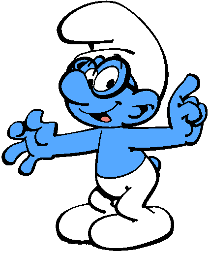 brainy smurf COLOR STICKER 44