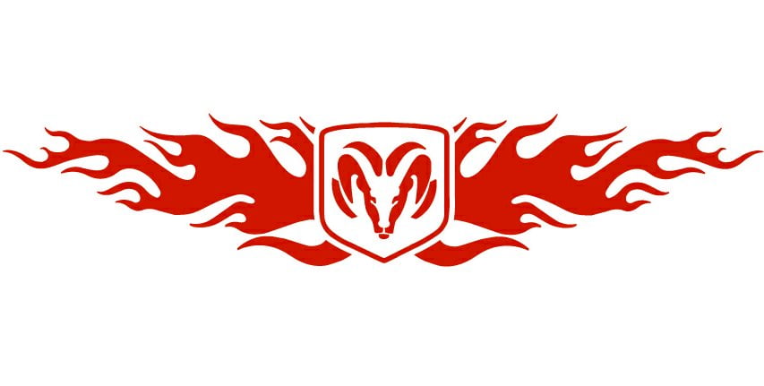 Dodge Flames Back Auto Graphics
