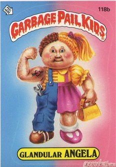 Glandular ANGELA Funny Sticker Name Decal