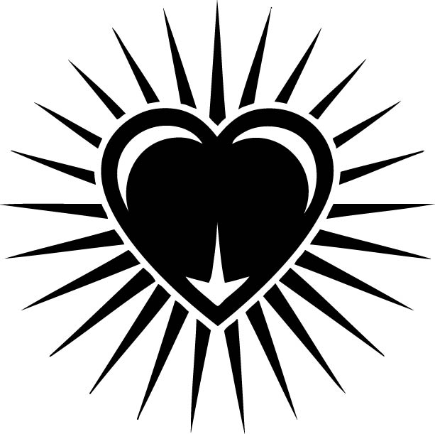 Heart Burst Diecut Decal