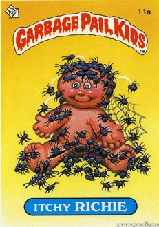 Itchy RICHIE Funny Sticker Name Decal