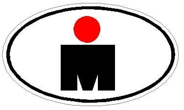 Oval Running Decals Ironman Sticker S