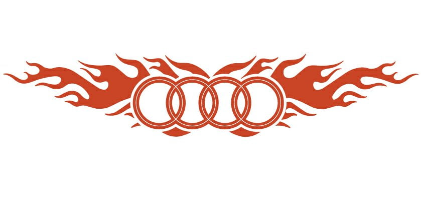 Audi Flames Back Auto Graphics