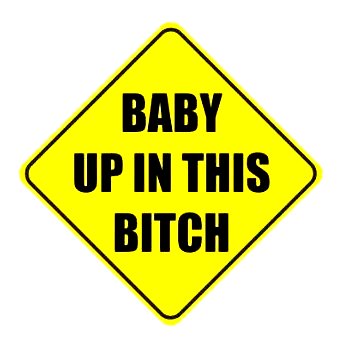 Baby Up In This Bitch Vinyl Car Sticker