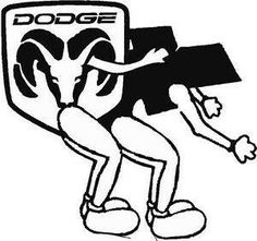 dodge fucking chevy die cut decal