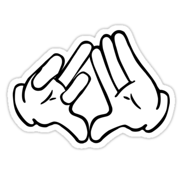 Dope Hands Triangle  Bird Sticker