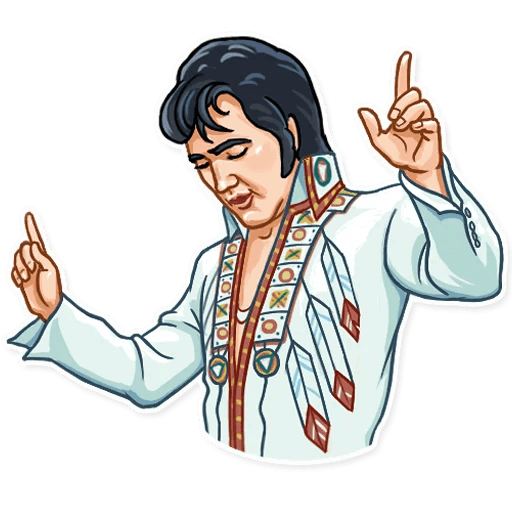 elvis presley the king music band sticker 14