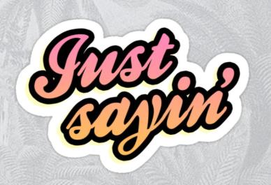Just Sayin Color Humor Funny Sticker
