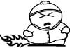 Southpark Decal Flaming Cartman