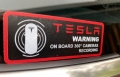 TESLA security camera sticker 2