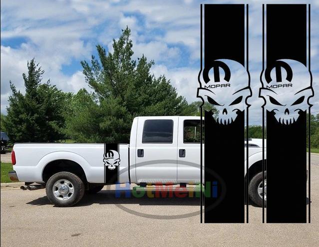 dodge mopar with skull vinyl graphic combo kit