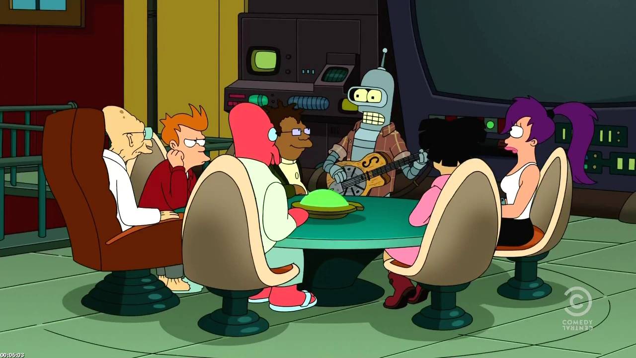 Futurama Round Table Sticker