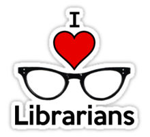 I LOVE LIBRARIANS STICKER