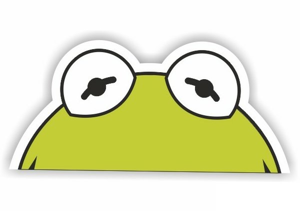 kermit peeking sticker