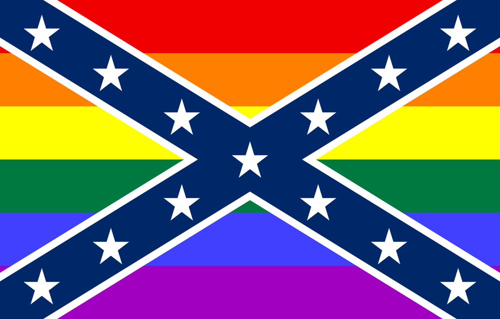 LGBT CONFEDERATE FLAG STICKER