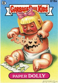 Paper DOLLY Funny Decal Name Sticker