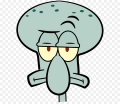 SPONGEBOB squidward HEAD STICKER