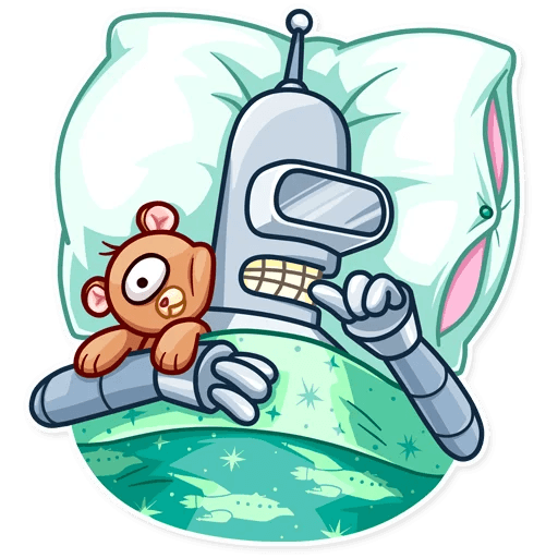 futurama tv show cartoon bender sticker 12