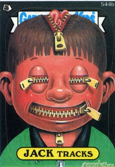 JACK Tracks Funny Sticker Name Decal