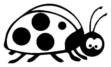 Lady Bug Diecut Vinyl Sticker 020