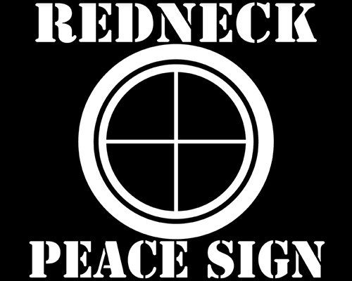 REDNECK PEACE SIGN DIE CUT DECAL