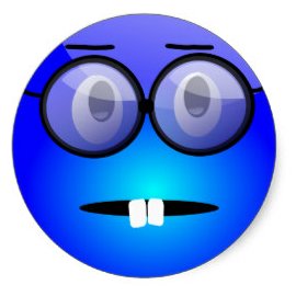 Smile Blue Nerd Stickers