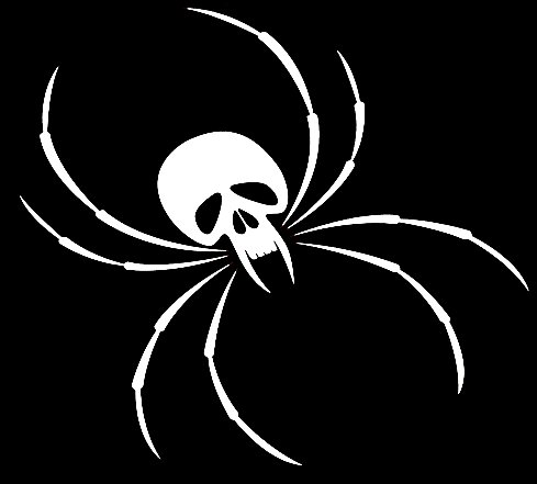 spider skull car sticker decal