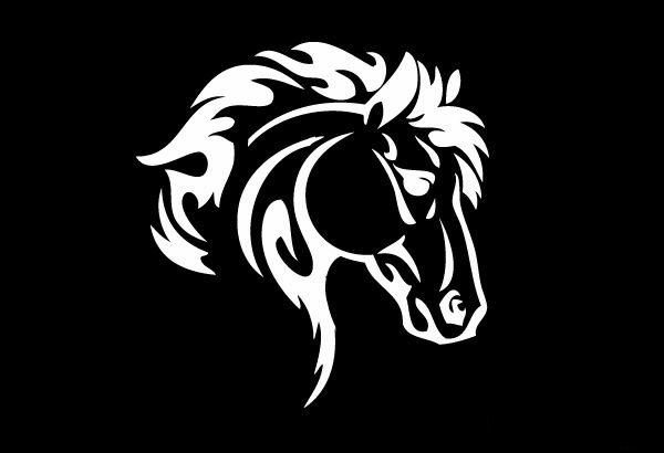 a vinyl horse car or wall decal 04