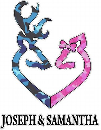 Deer Hearts Names CHOOSE YOUR OWN FILL blue pink