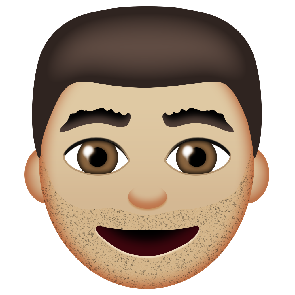 man beard emoji